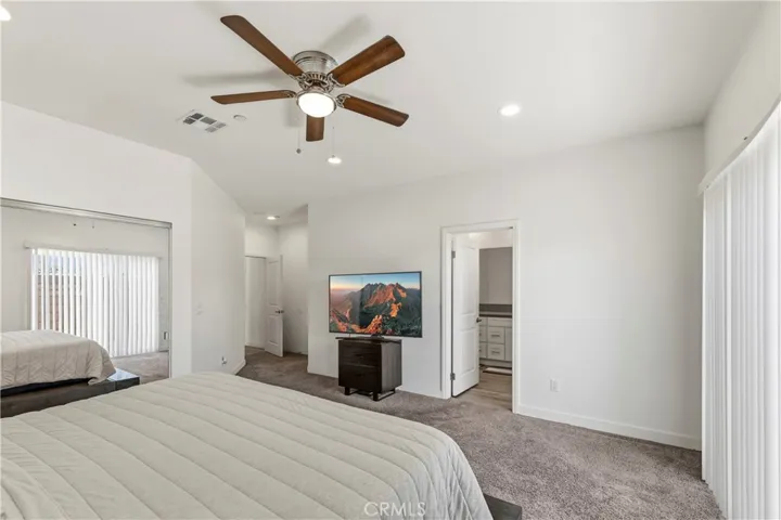Master bedroom with walk-in closet as well as a 2nd spacious closet.