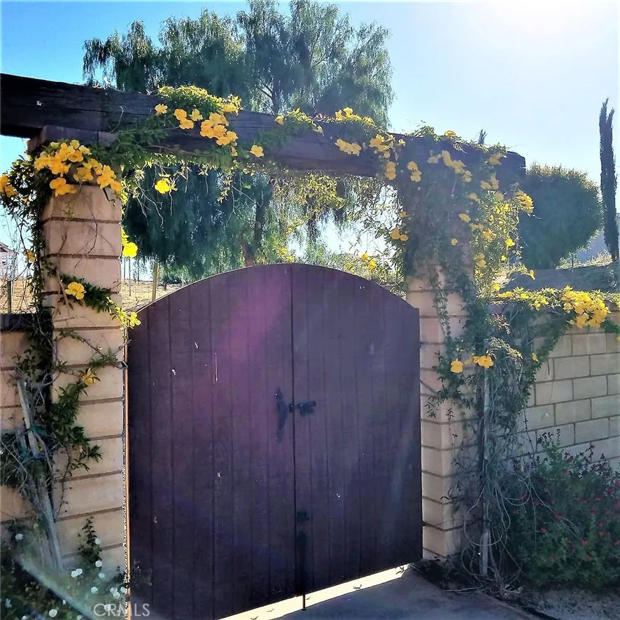 Garden gate to main house
