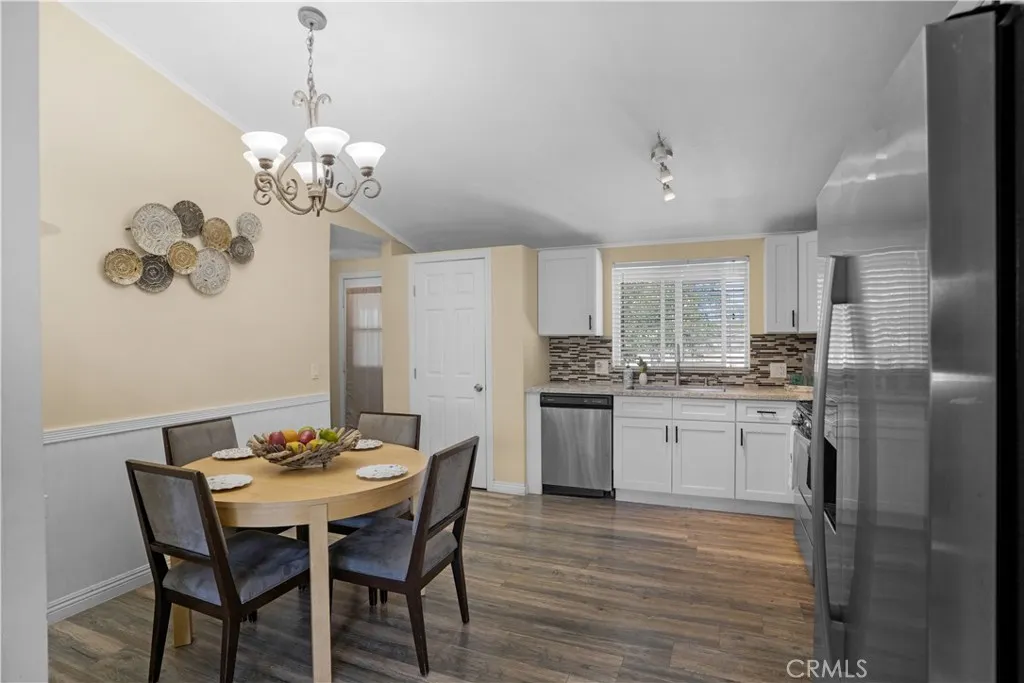 Dining area and kitchen