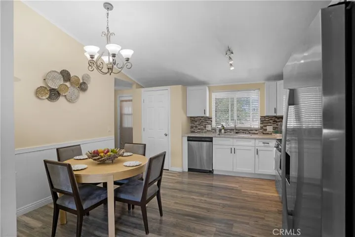 Dining area and kitchen