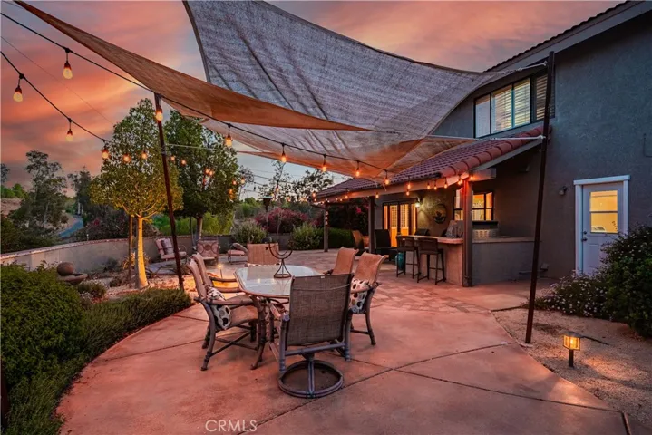 Backyard is great for entertaining