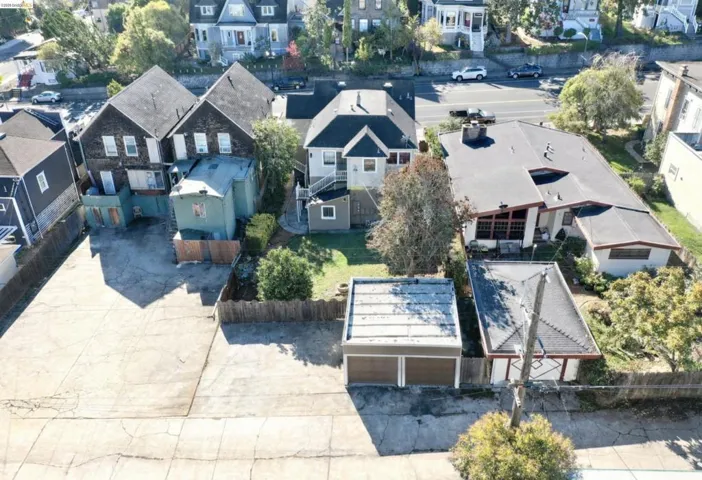 Aerial view of residential area