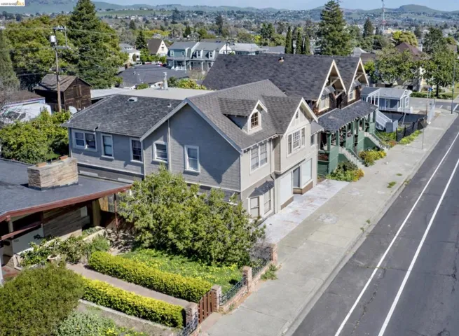 Aerial view of residential area