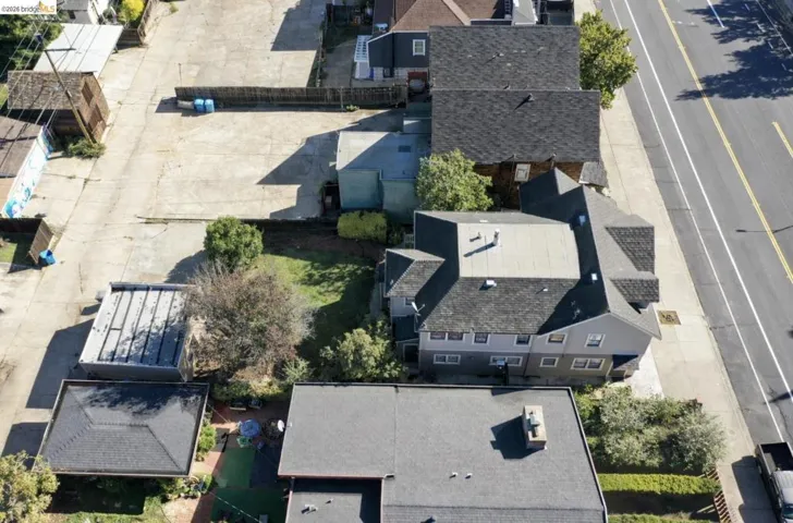 Aerial view of residential area