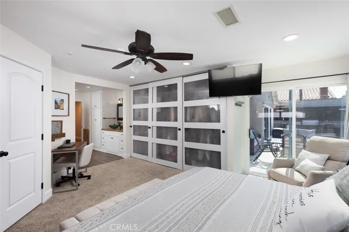 Primary Bedroom Rear FAcing w/ slider to pool 2