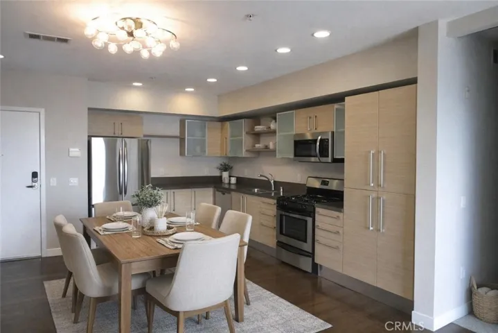 Kitchen/dining area-virtually staged