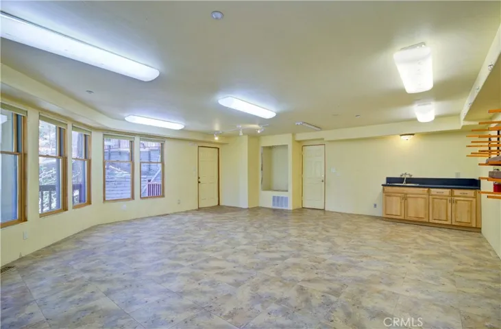 Lower level bedroom/workshop with separate entry