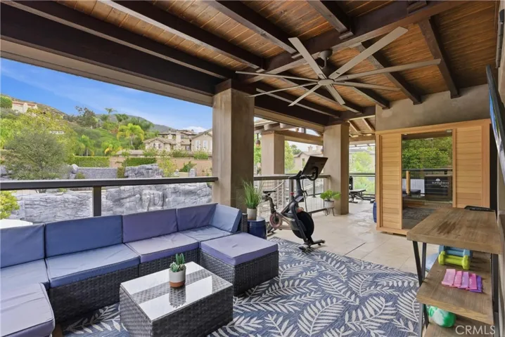 large private patio off primary bedroom