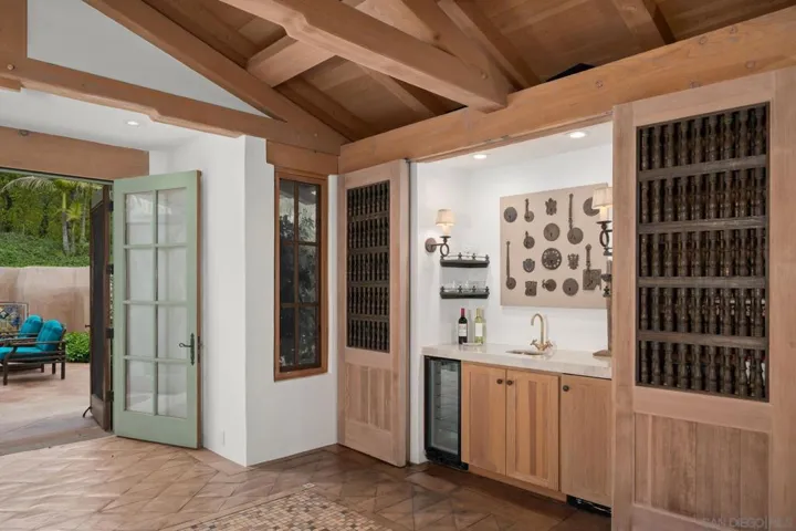 Wet bar and outdoor space