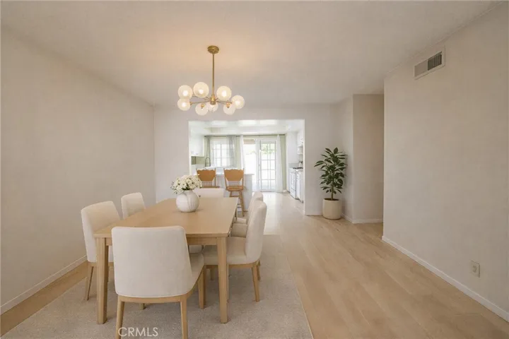 Dining room virtually staged