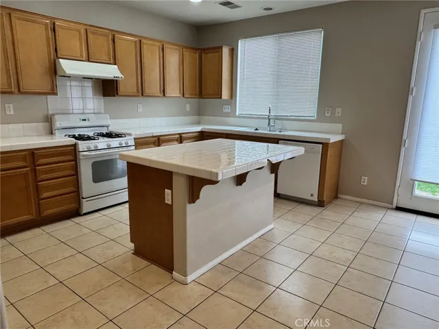 kitchen and nook area