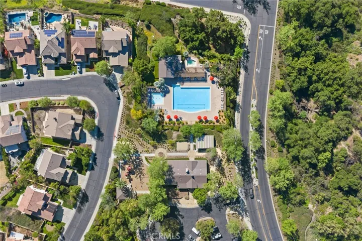 aerial view of pool/clubhouse area