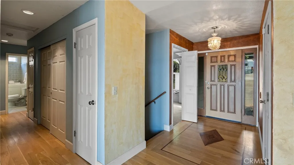 Inlaid real hardwood flooring.