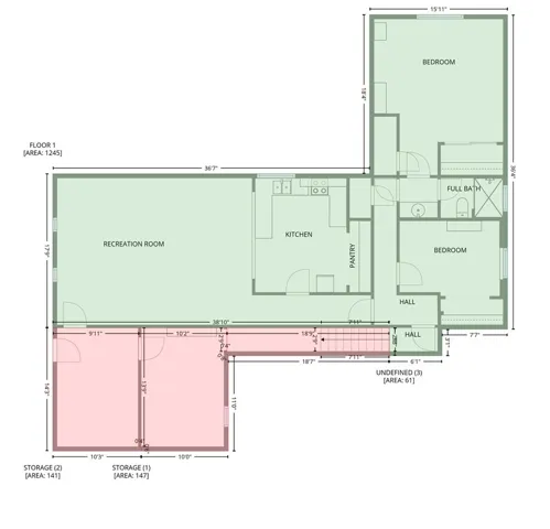 Downstairs lay-out.