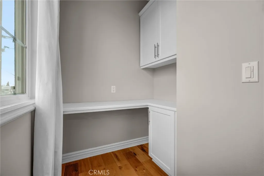 Home Office with Built-in Desk & Cabinet