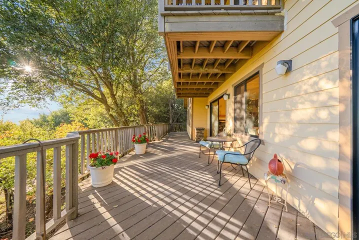 Rear patio deck off of the kitchen with Mountain Views!