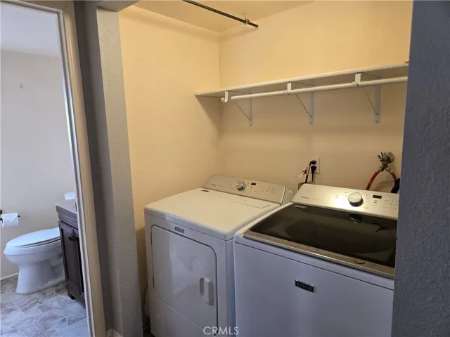 Down stairs laundry