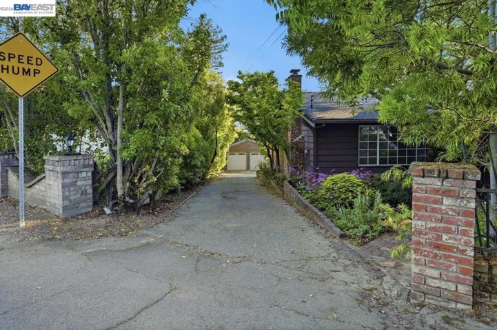Second Driveway and Detached Garage