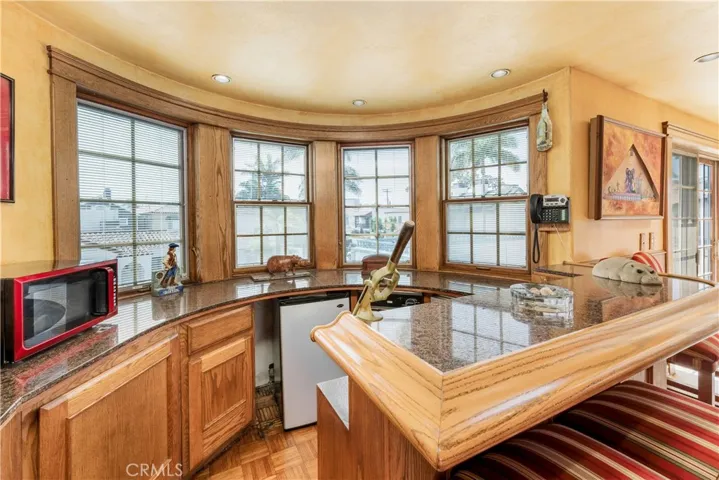Wet bar in family room