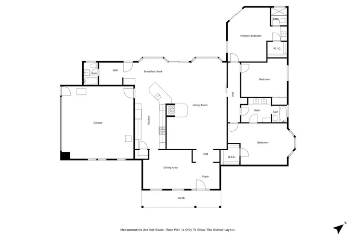 Floor Plan of Main House. and Garage.