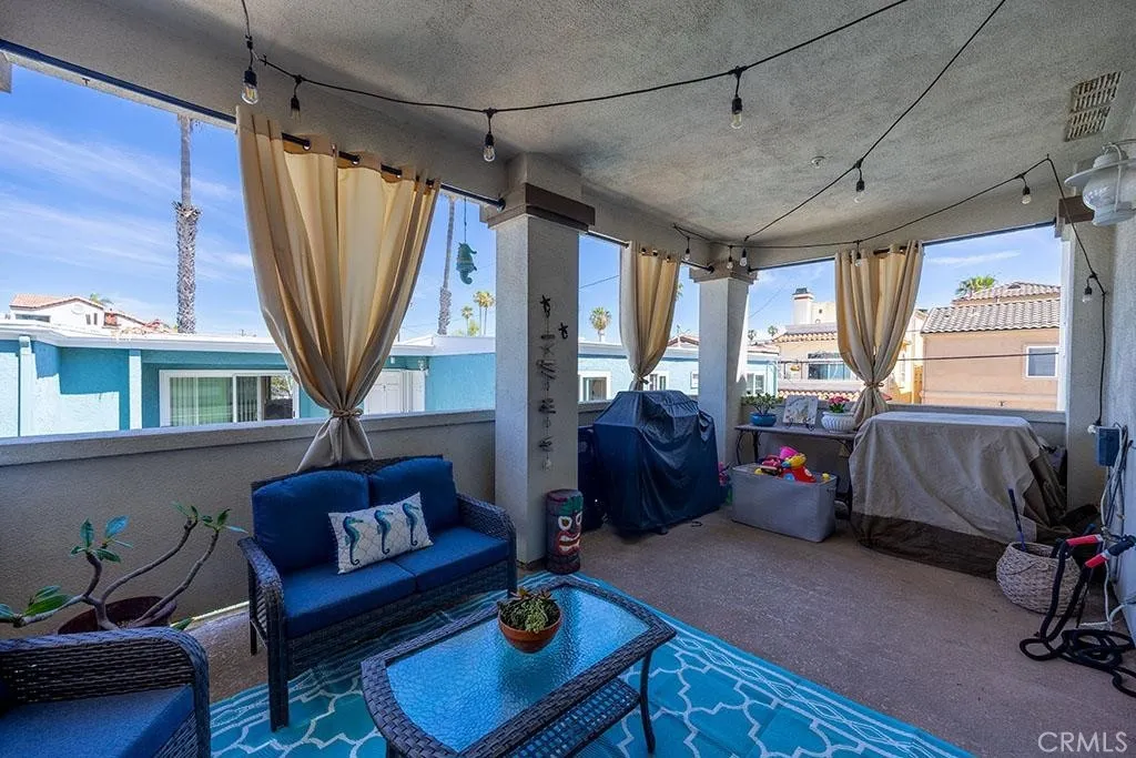 large covered patio living space
