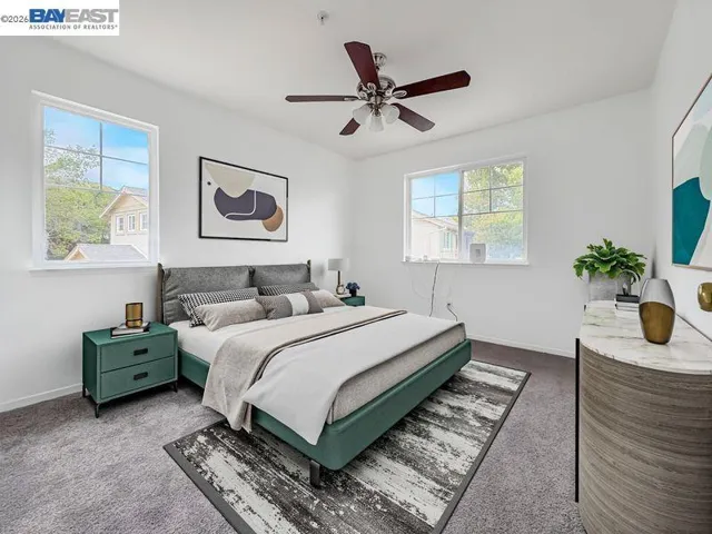 Virtually staged 3rd bedroom