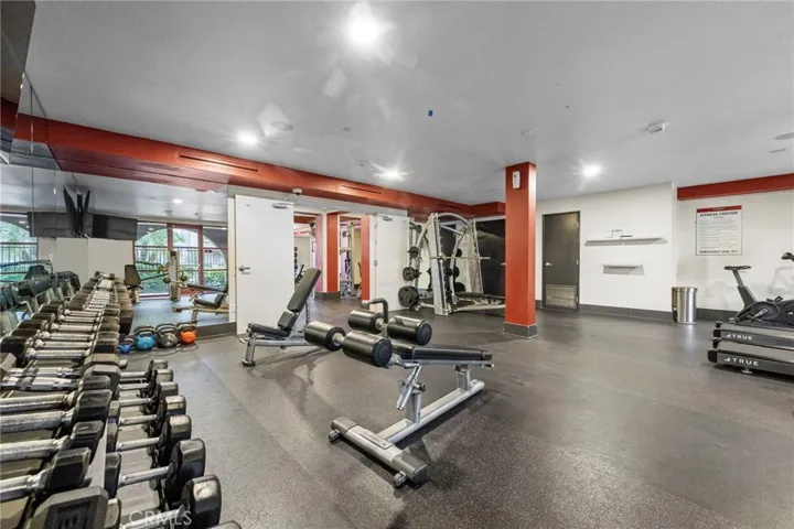 Spacious gym.