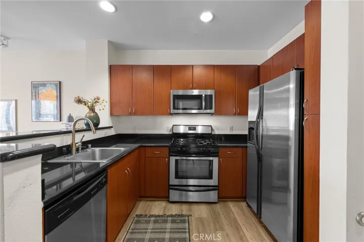 A very respectable kitchen with good storage.