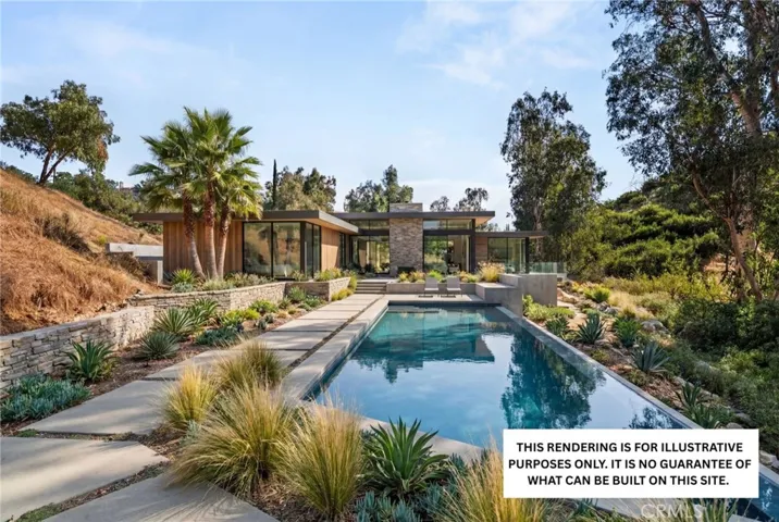 Artists rendering is for illustrative purposes. There is no home on this property.  Buyer to verify what can be built onsite.