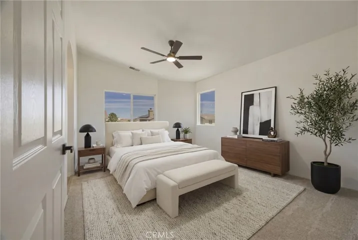 Digitally altered. Upstairs bedroom #3 (Primary)