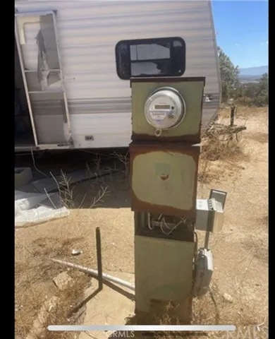 an older trailer was left on the property. It used to be connected to electric
