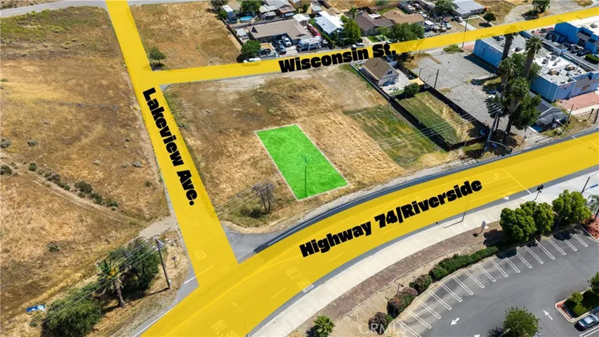 Flat rectangular shape 2nd. to the corner lot.