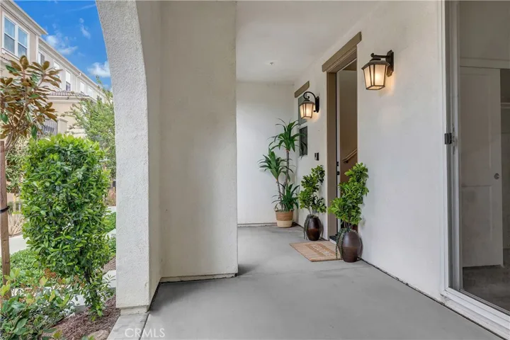 Nice covered patio in the front of the home