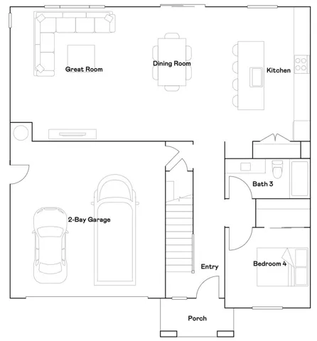 Residence 1 - level 1 floorplan
