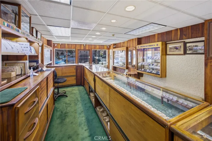 Light-filled main level showroom with strong street-level presence