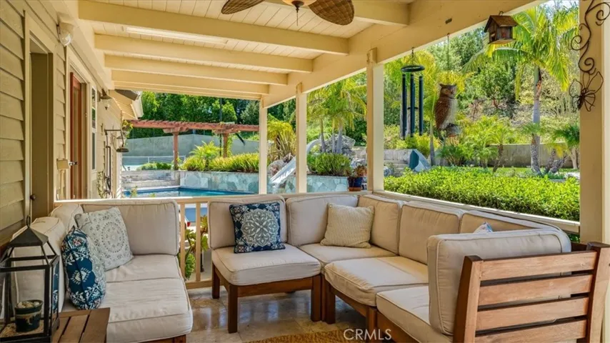 Covered outdoor sitting area