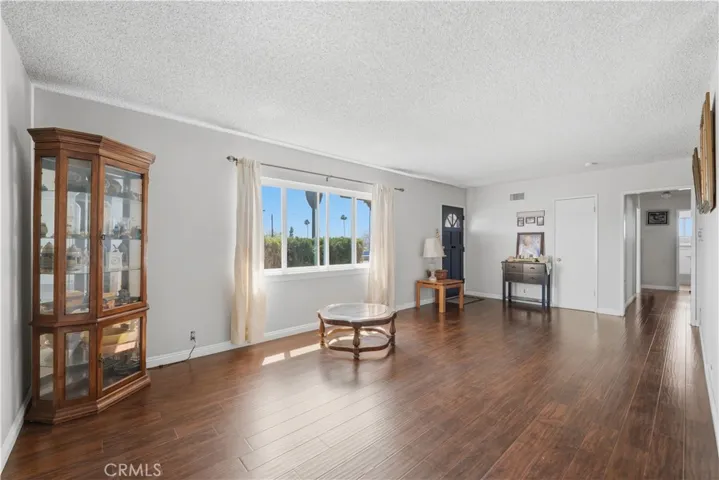 View of living room from dining area