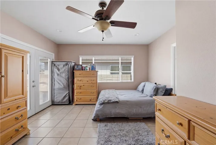 Office with french door access to patio and pool