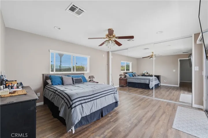 Primary bedroom with large closets