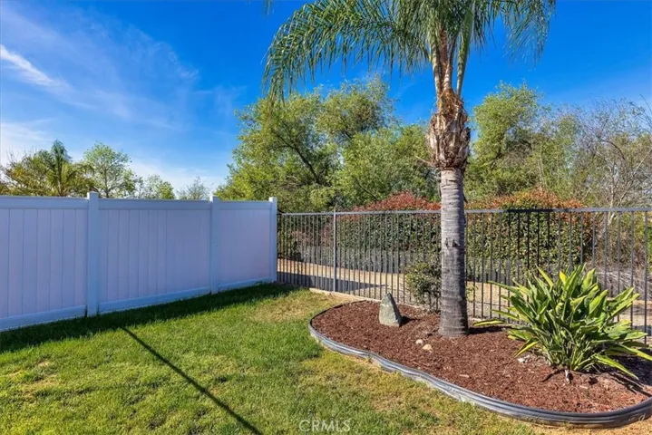 Portion of back yard with no rear neighbors.