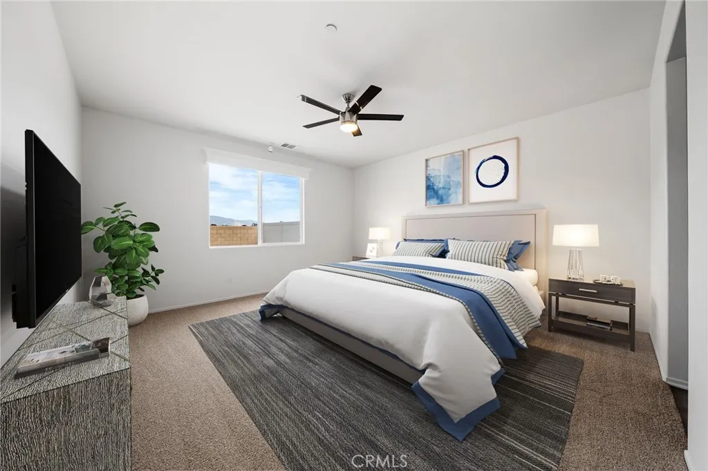 Virtual staging. Primary bedroom.