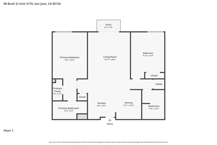88 Bush Street 3170, San Jose, California 95126