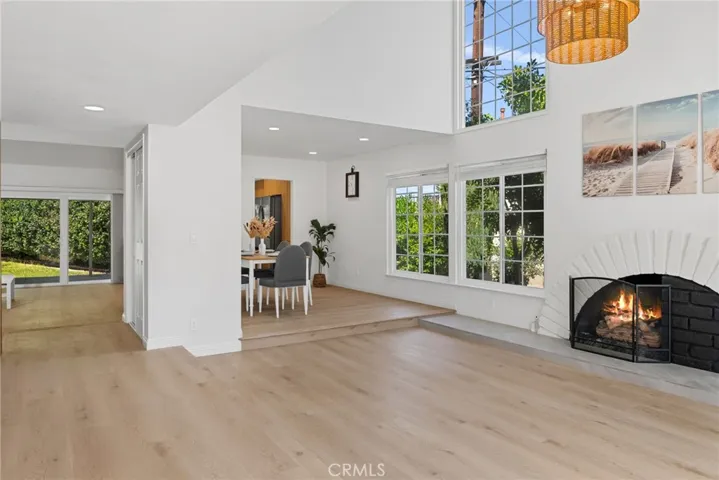 Family room with gas fireplace