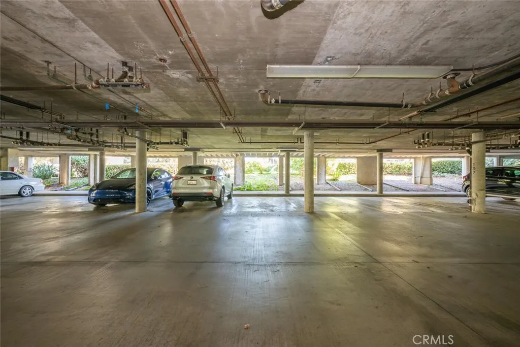 Parking structure with assigned space.
