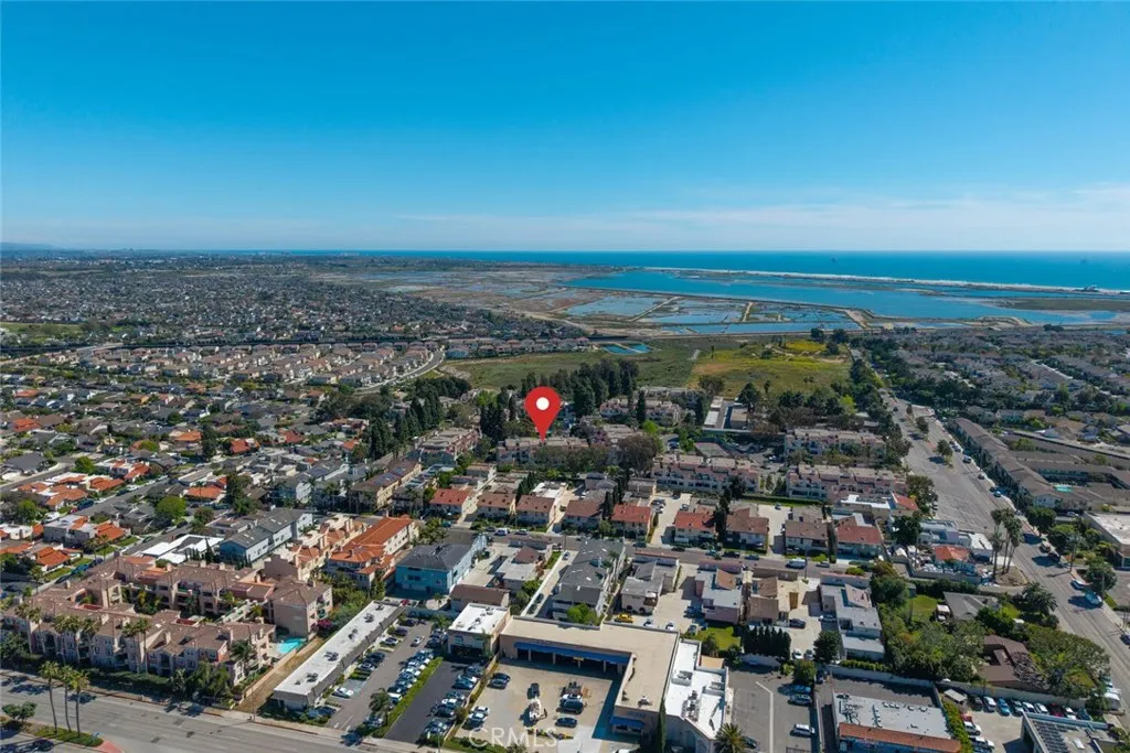 Drone view of the Wetlands in the background.