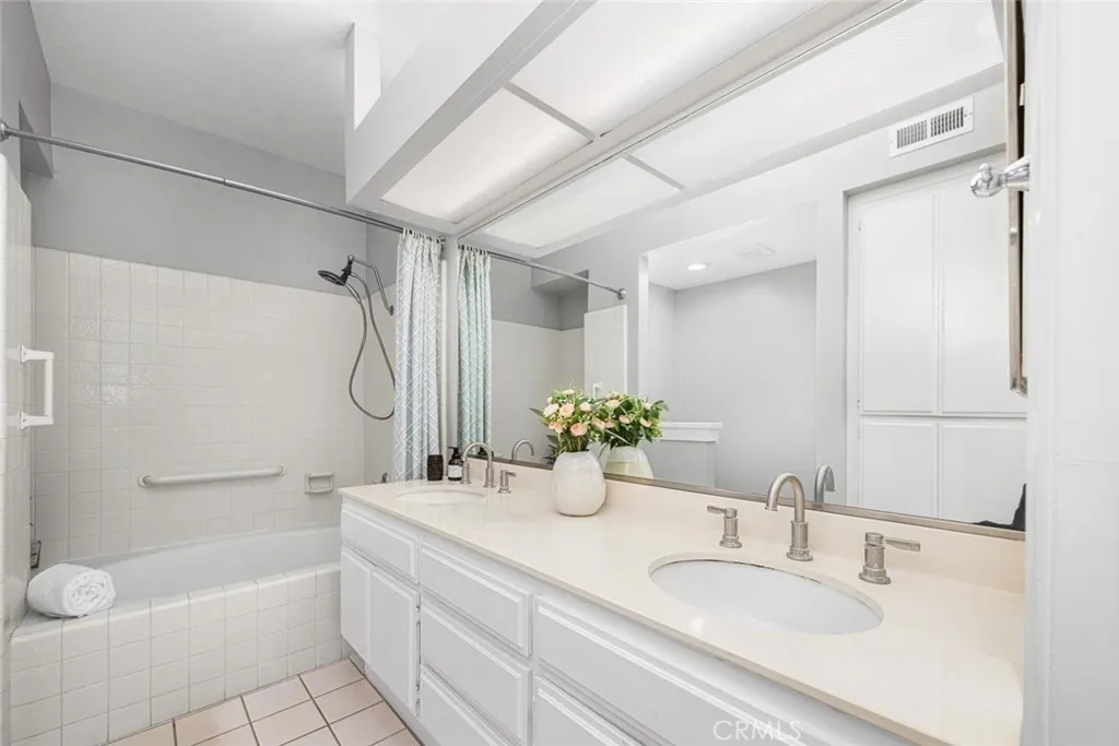 Relax at the end of the day in this deep soaking tub.