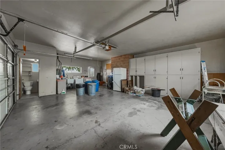 Inside garage attached to home