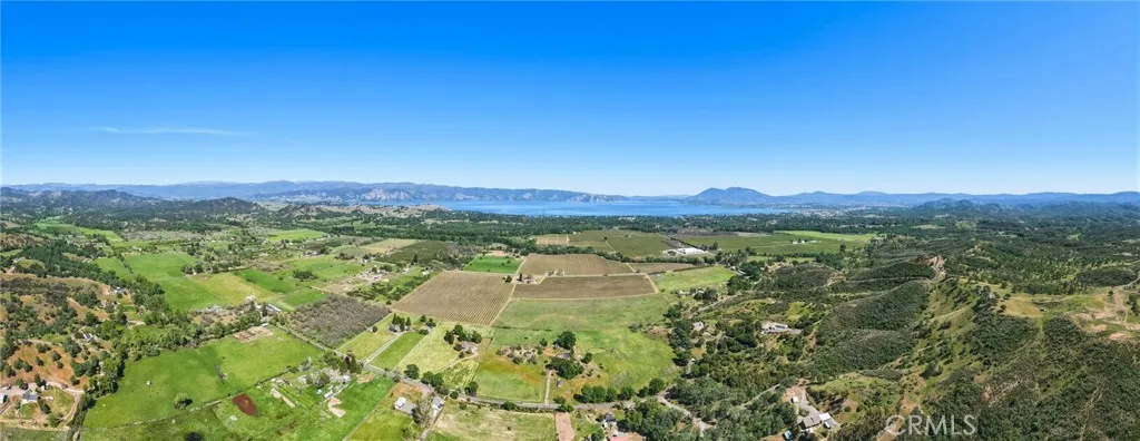 View with drone. No lake view from ground.