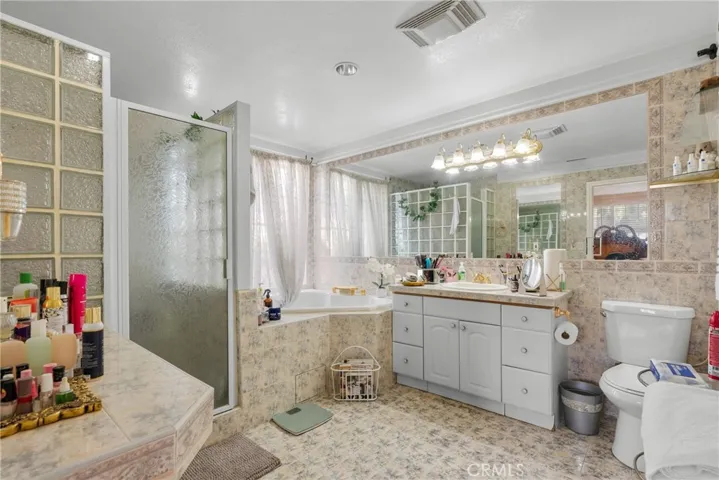 Primary bathroom with Jetted Tub and Walk-in Shower