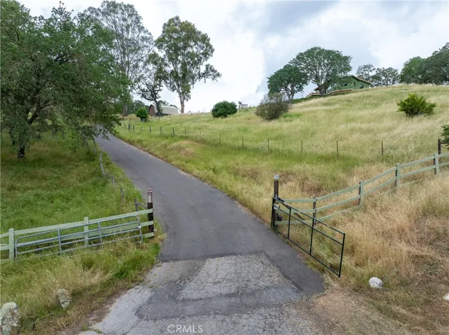 Private drive with automatic gate.